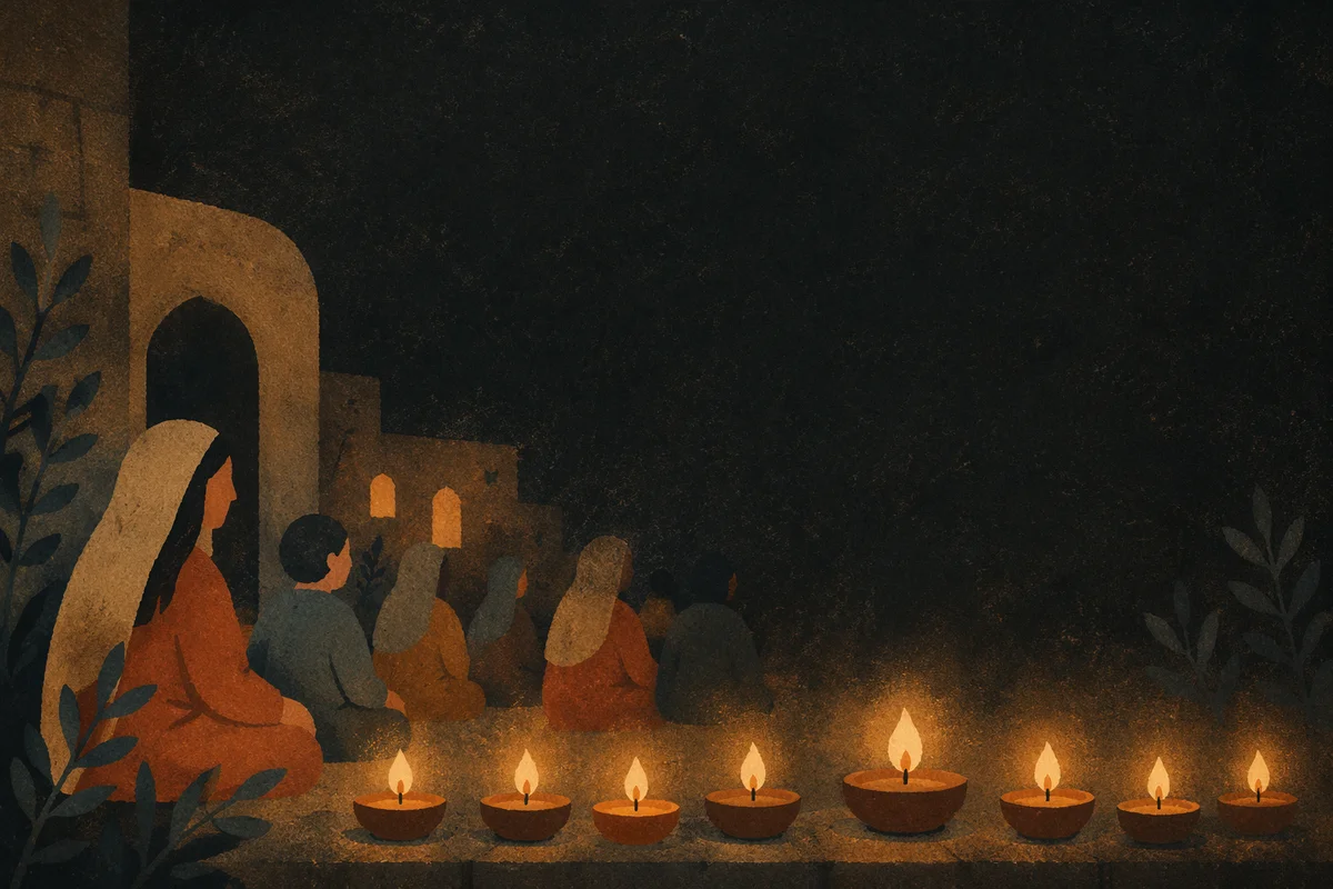 Glowing Candles with Warm Bokeh Lights