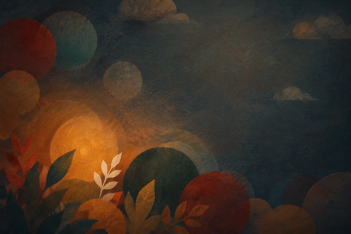 Soft Colored Bokeh on Dark Background