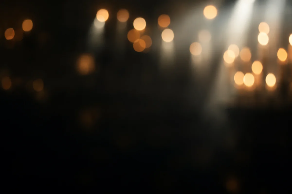Warm Bokeh Lights on Dark Background