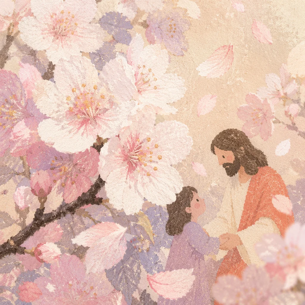 Soft Pink Cherry Blossom Petal Background