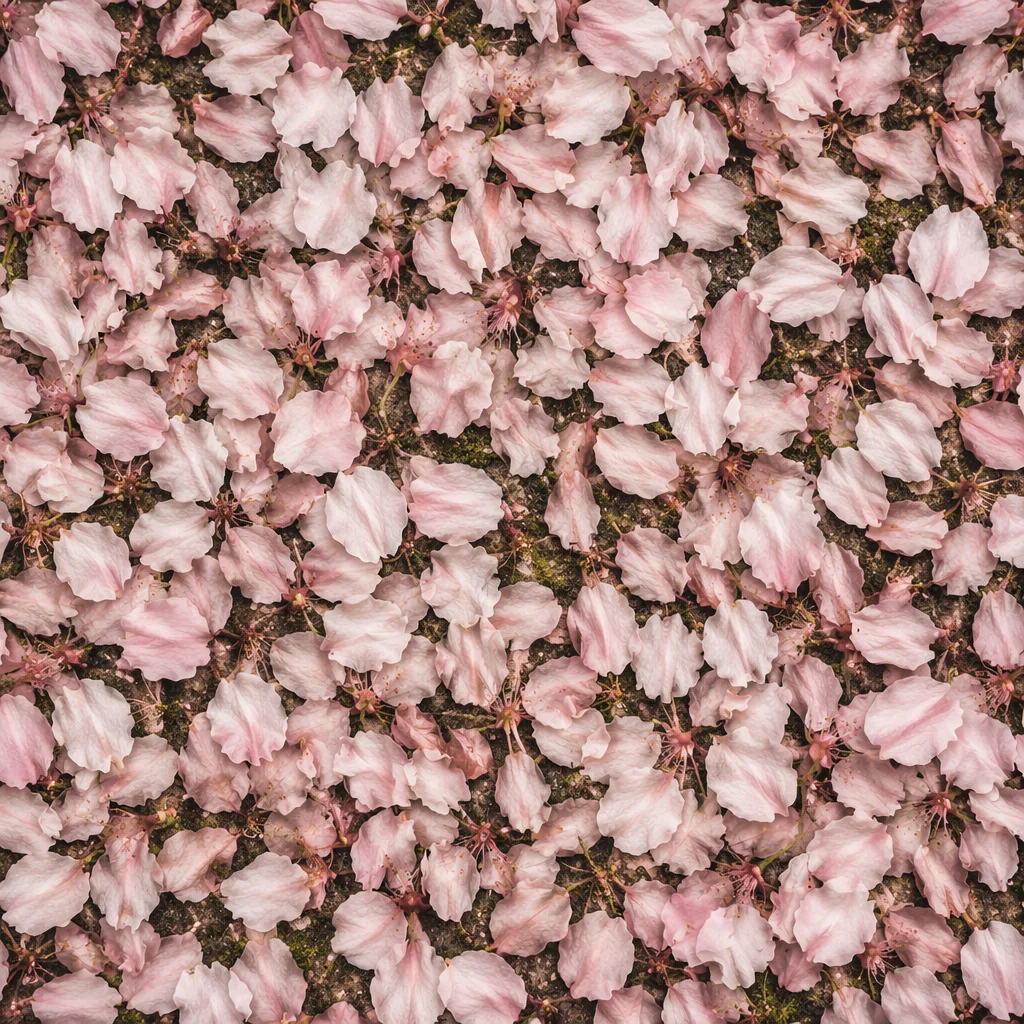 Soft Pink Cherry Blossom Petal Background