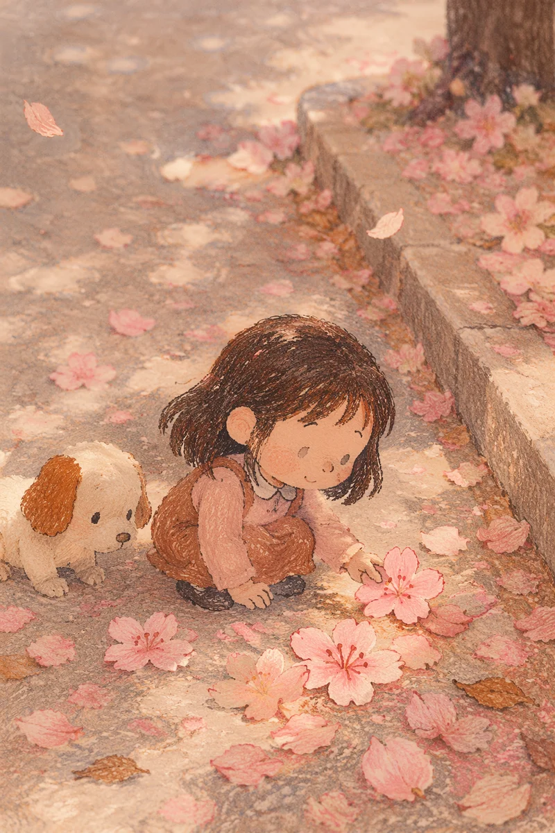 Soft Pink Cherry Blossom Petals Background