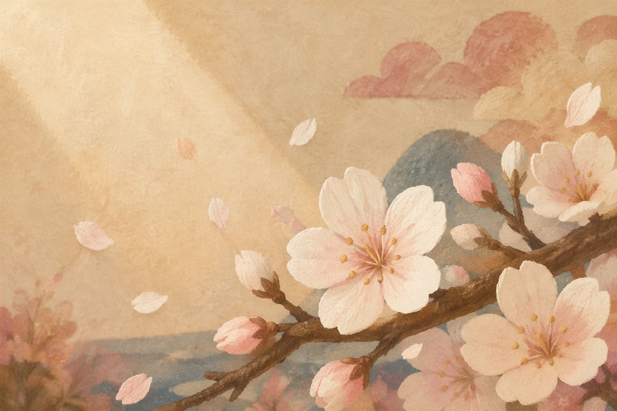 Soft Pink Cherry Blossom Spring Background