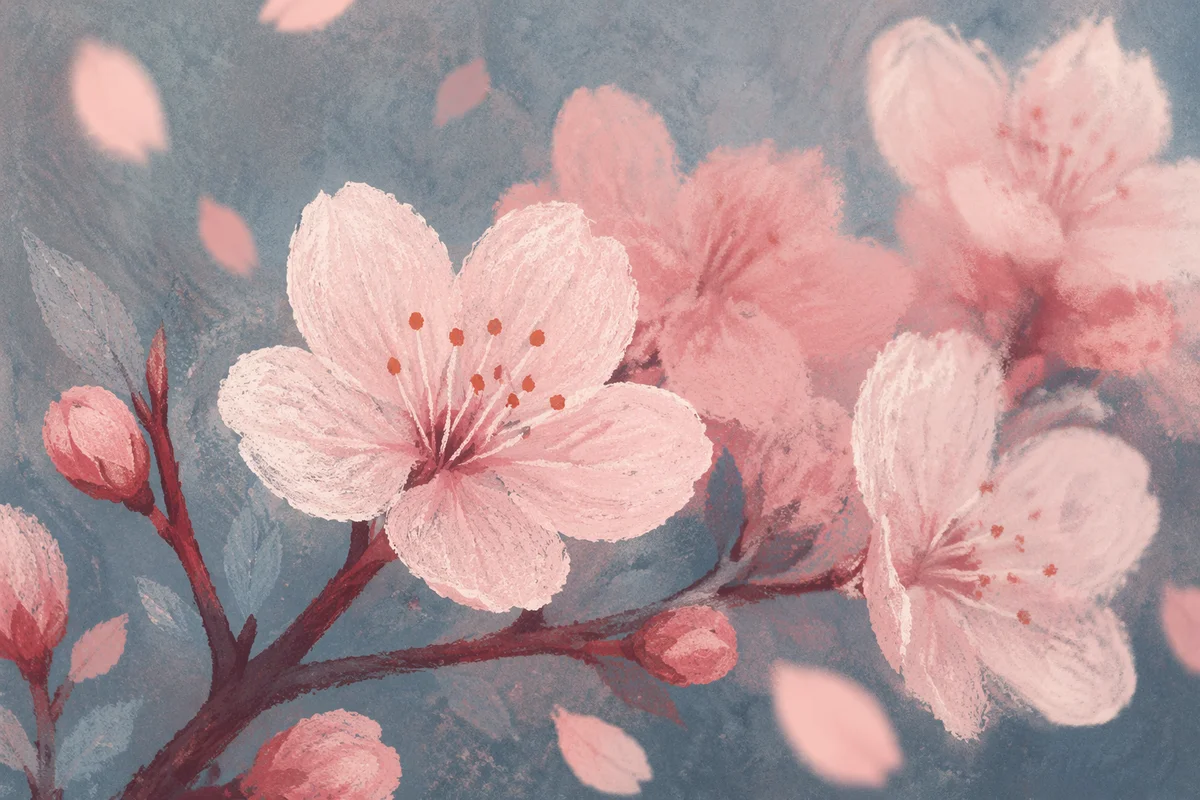 Soft Pink Cherry Blossom Spring Background