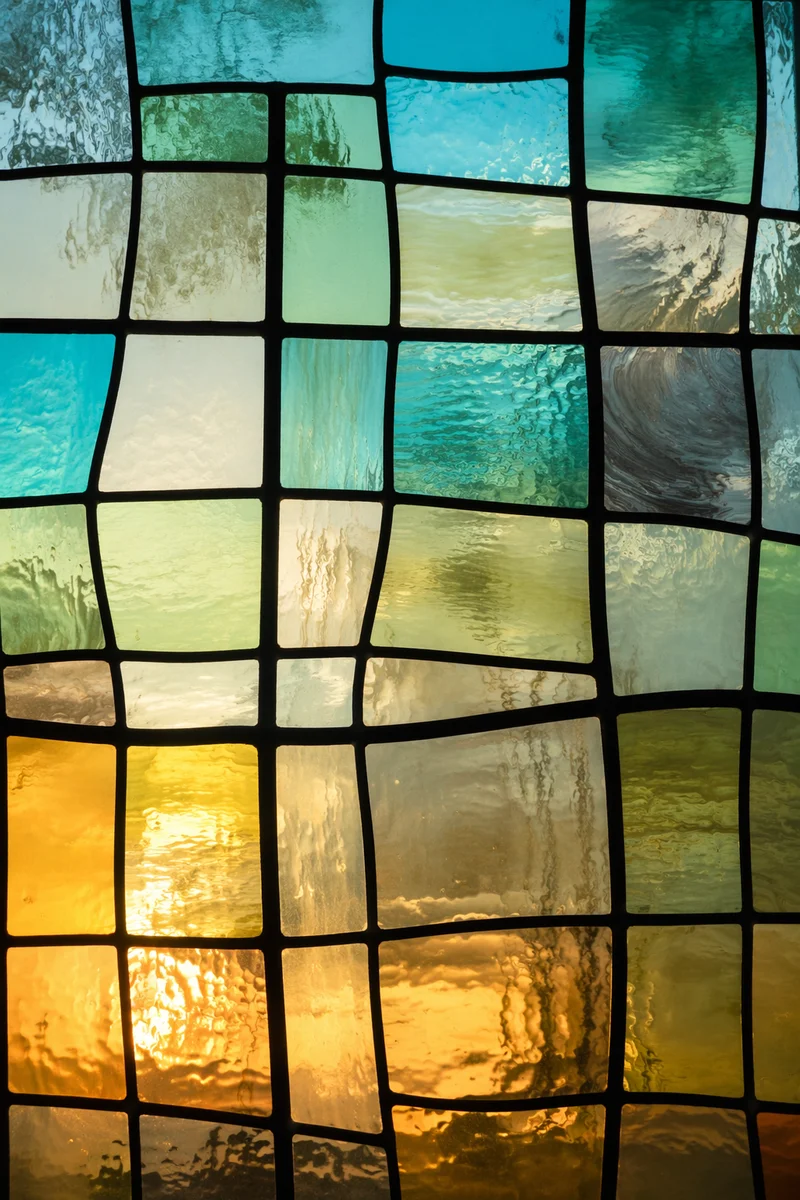 Colorful Abstract Stained Glass Light Pattern