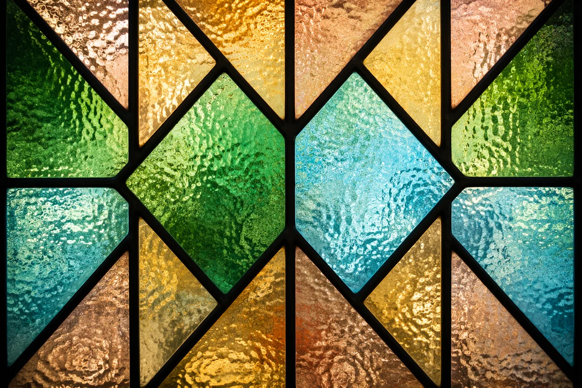 Colorful Abstract Stained Glass Light Pattern