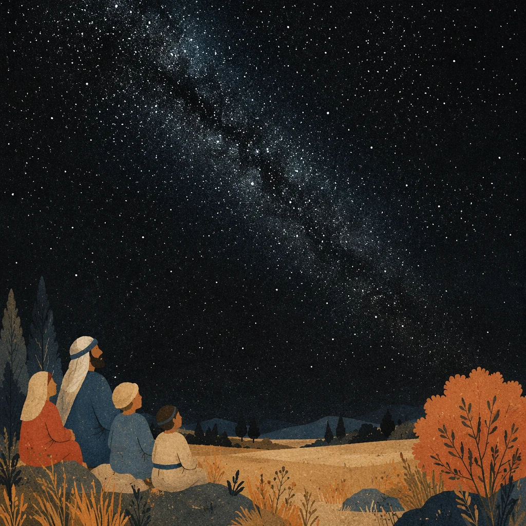 Starry Night Sky Background for Text