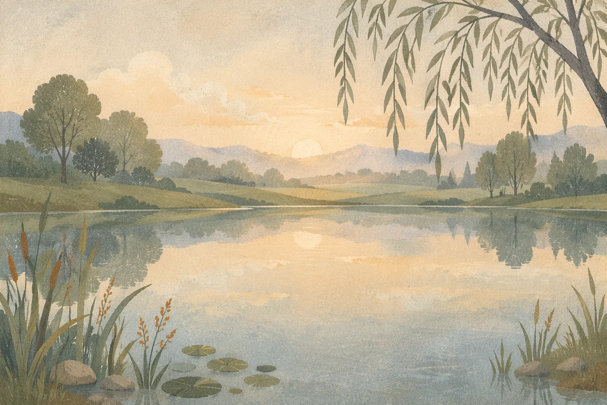 Still Waters Dawn Reflection Background