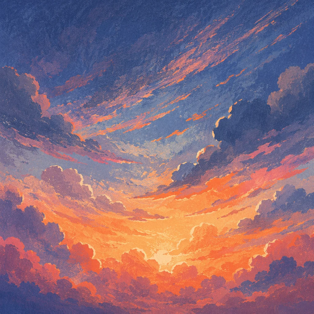 Dramatic Orange Purple Sunrise Clouds
