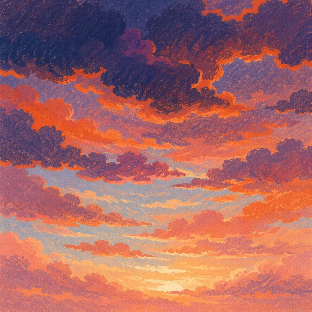 Dramatic Orange Purple Sunrise Clouds