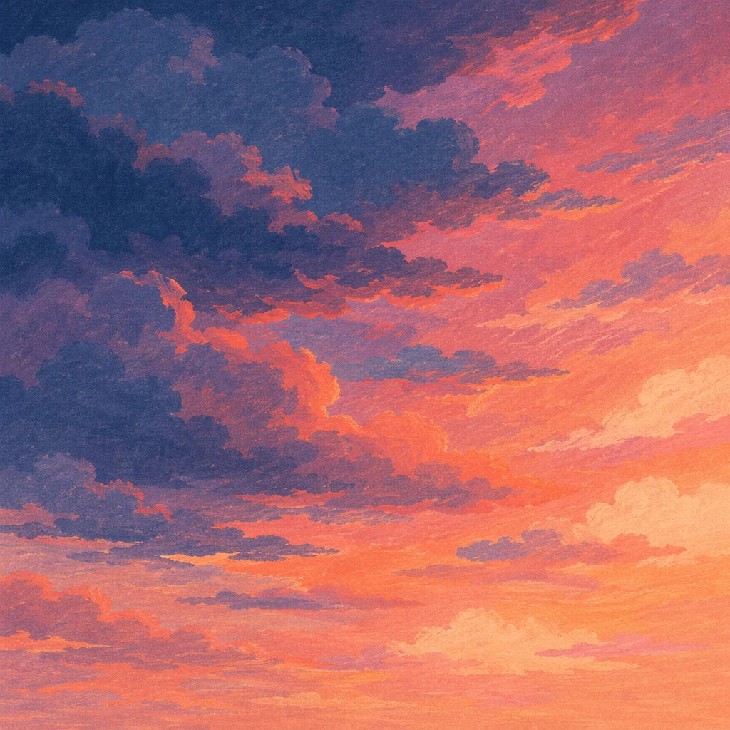 Dramatic Sunrise Clouds in Orange Purple Sky