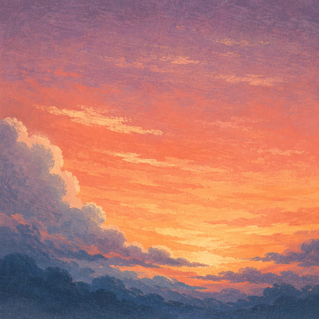 Dramatic Orange Purple Sunrise Clouds