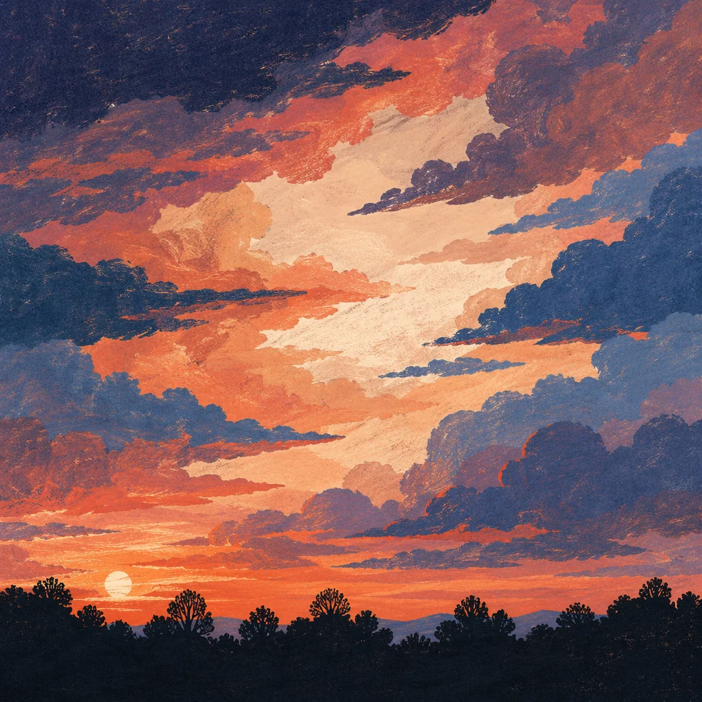 Dramatic Orange Purple Sunrise Sky