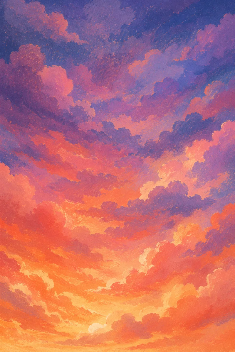 Dramatic Orange Purple Sunrise Cloud Background