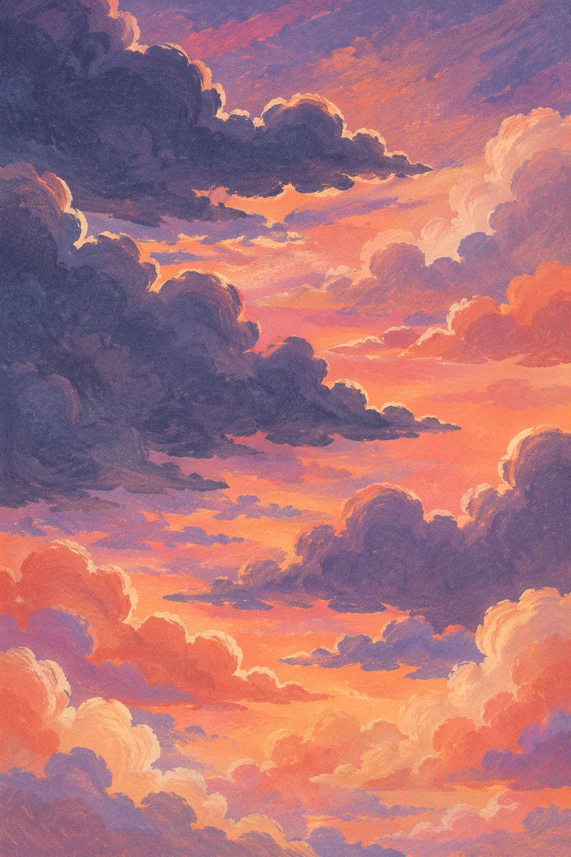 Dramatic Orange Purple Sunrise Clouds