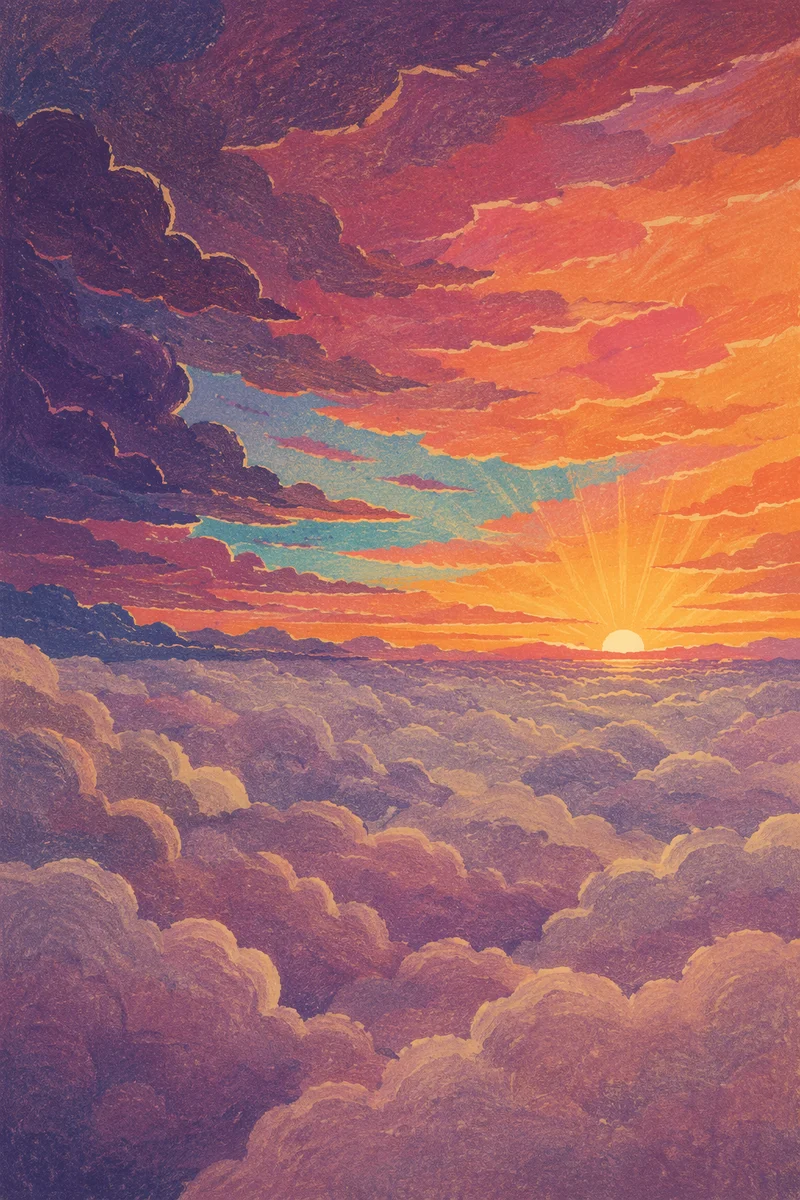 Dramatic Orange Purple Sunrise Clouds