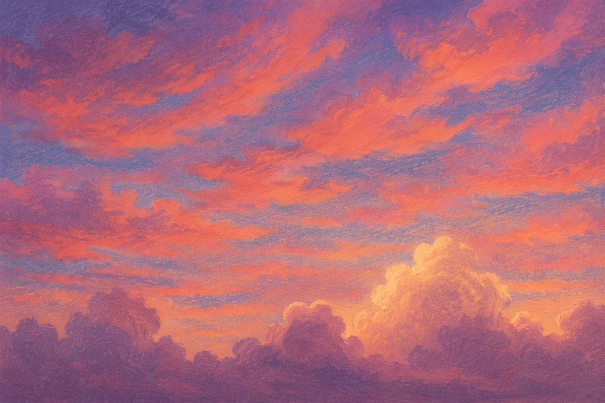 Dramatic Orange Purple Sunrise Cloud Background