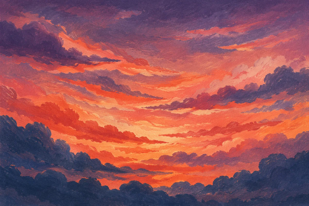 Dramatic Orange Purple Sunrise Clouds