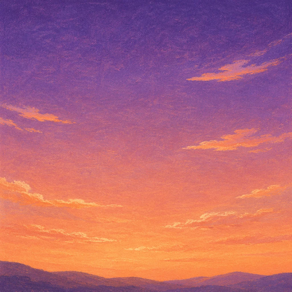 Sunset Gradient Sky with Text Space