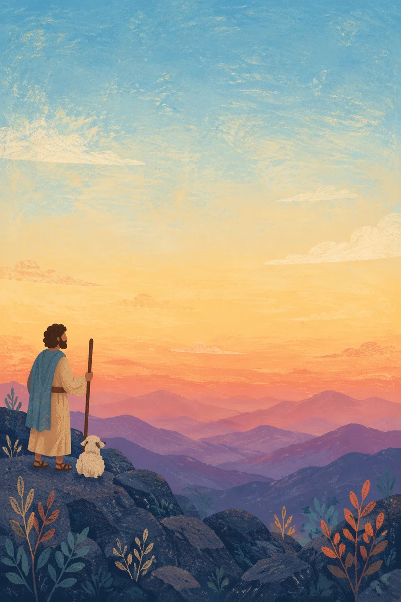 Sunset Mountain Gradient Sky Background