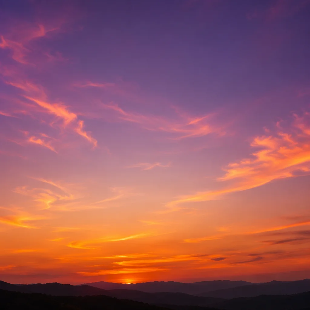 Sunset Gradient Sky with Text Space