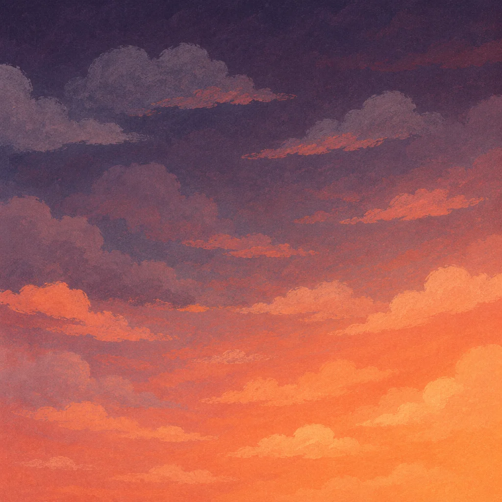 Dramatic Orange Purple Sunset Clouds