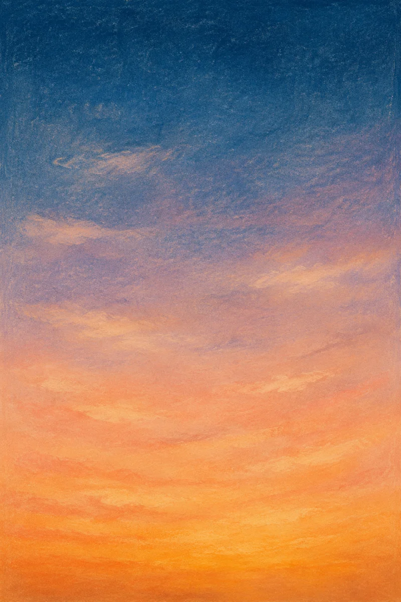 Serene Orange Purple Sunset Sky Gradient