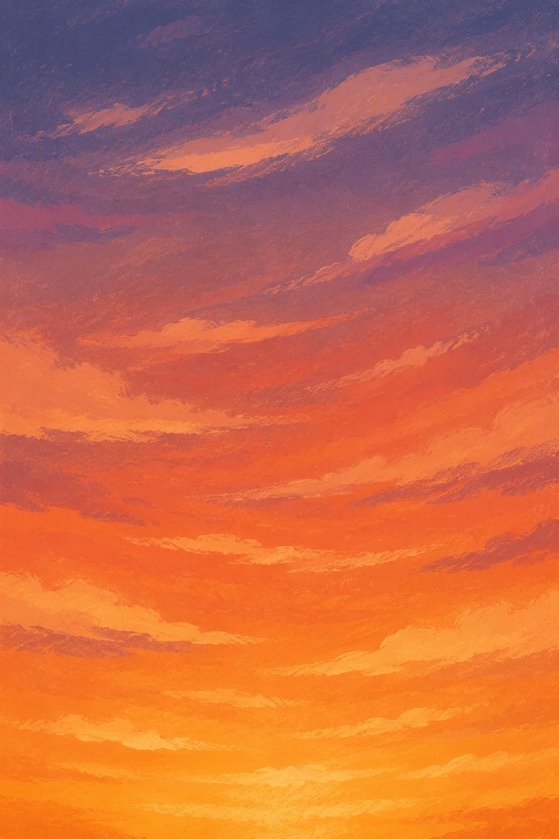 Serene Orange Purple Sunset Cloud Background