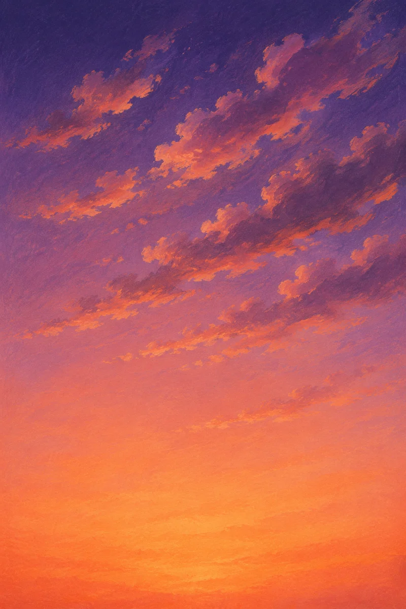 Dreamy Sunset Sky Gradient Background