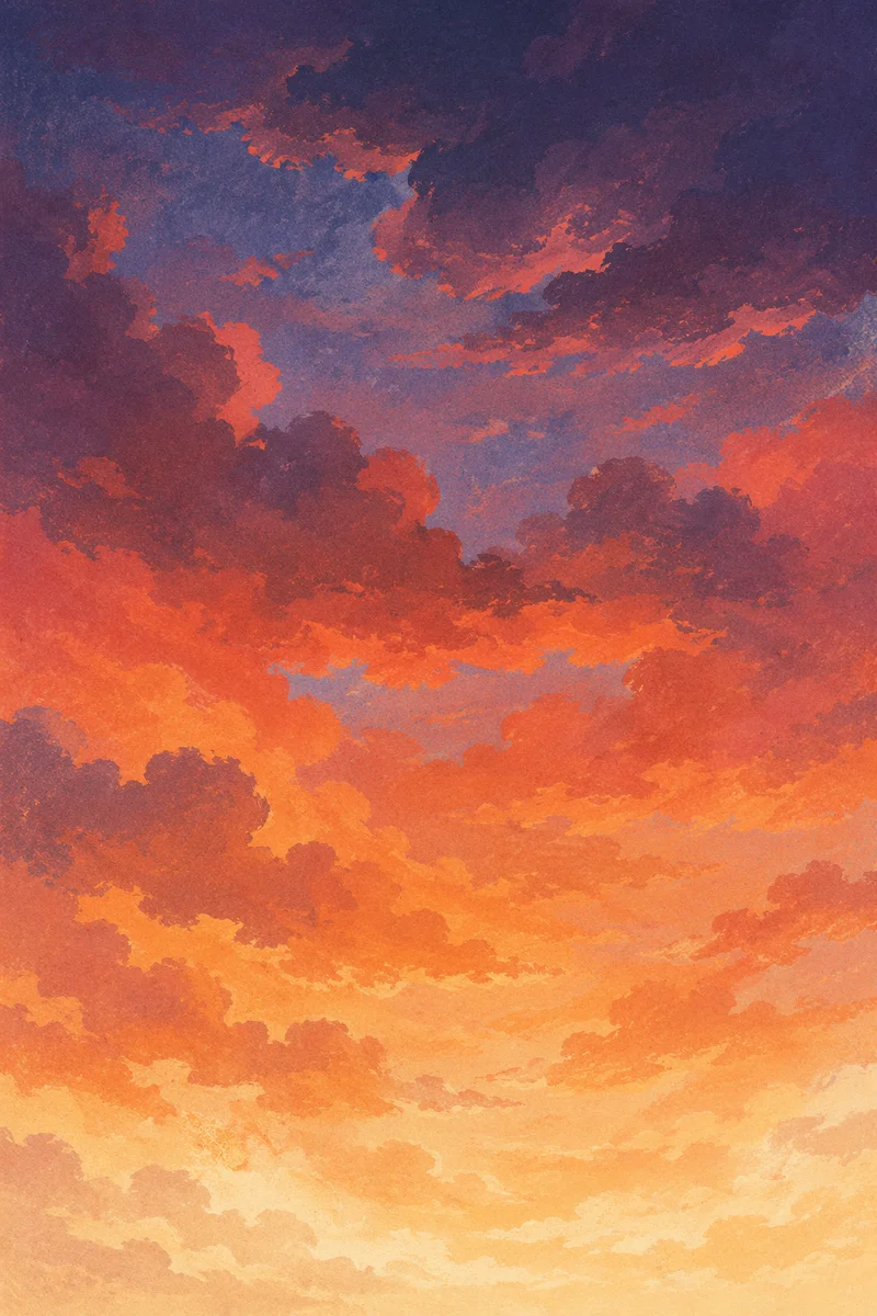 Dramatic Sunset Sky Gradient Cloud Background