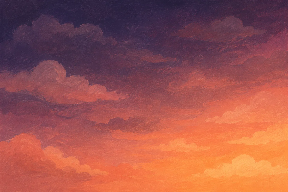 Dramatic Sunset Sky Gradient Background