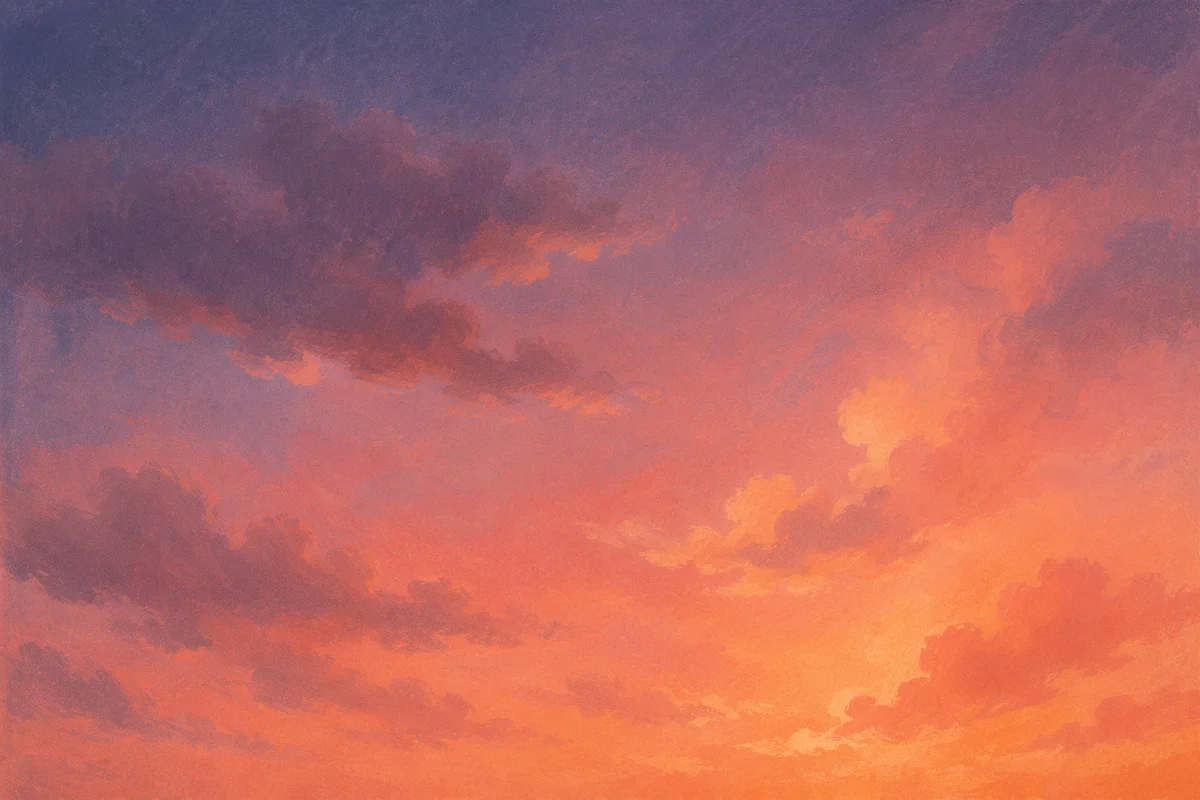 Dreamy Sunset Sky Gradient Background