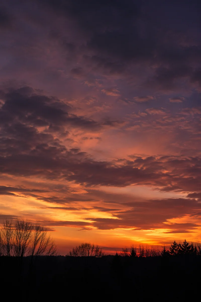 Peaceful Orange Purple Sunset Sky