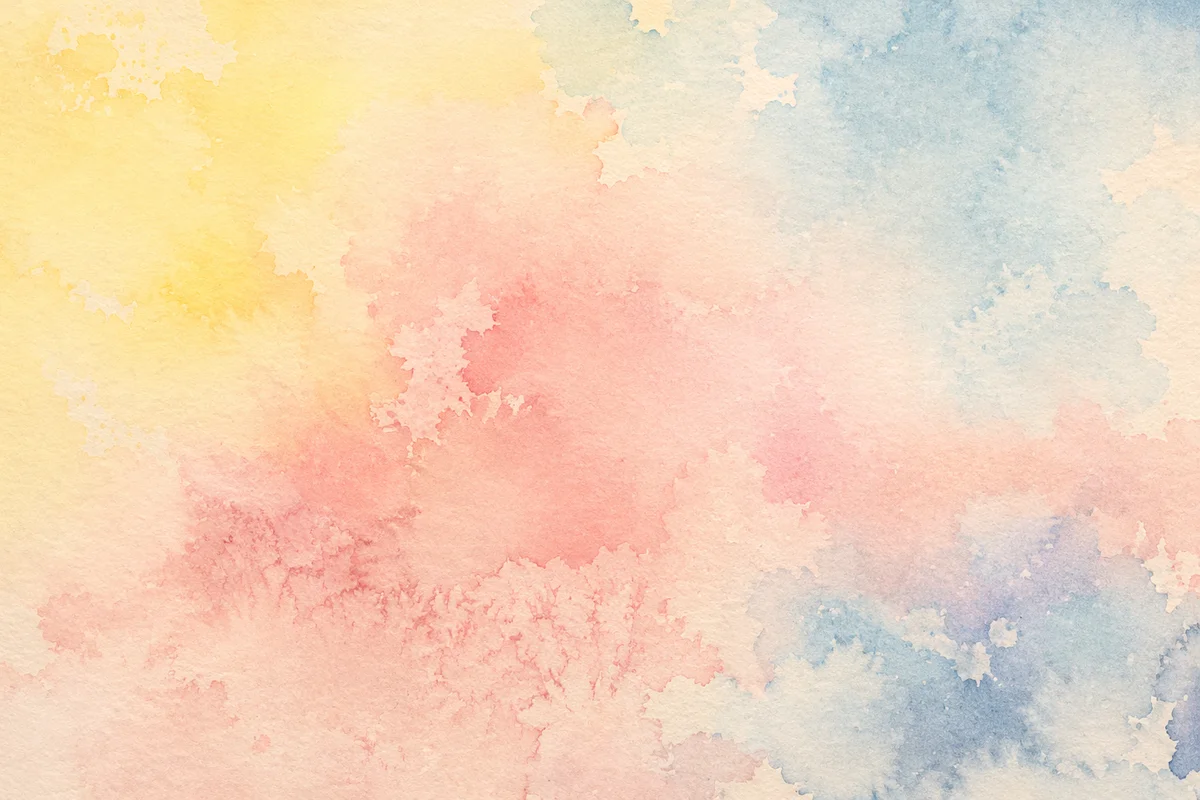 Soft Colorful Watercolor Wash Background
