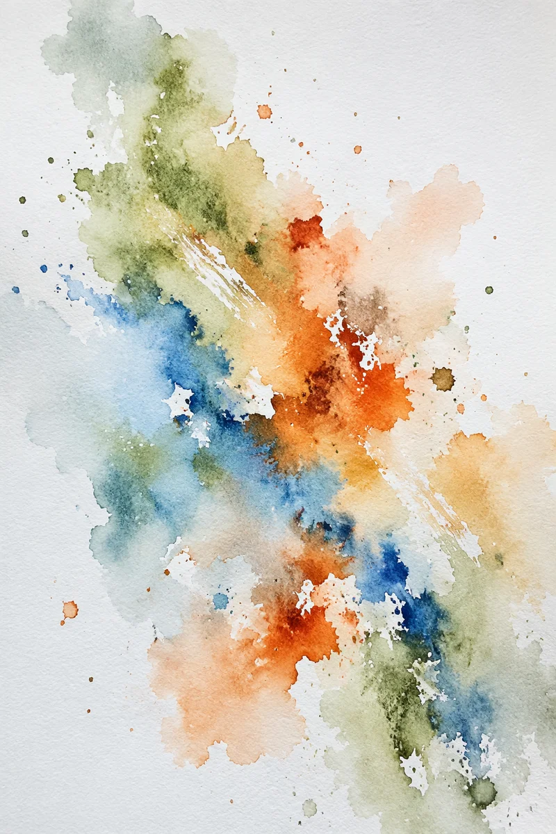 Soft Colorful Watercolor Abstract Background