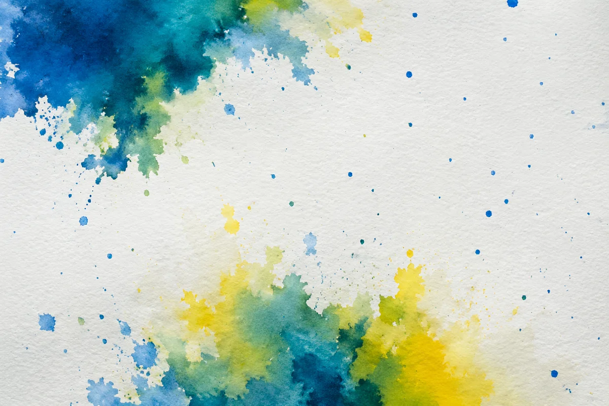 Soft Watercolor Splash on Cotton Paper