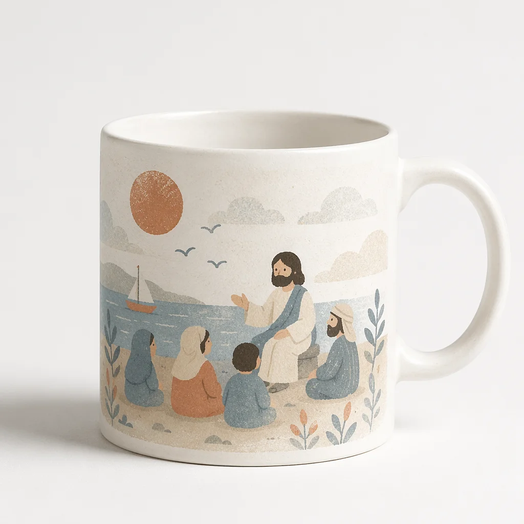 Minimal White Ceramic Mug Background