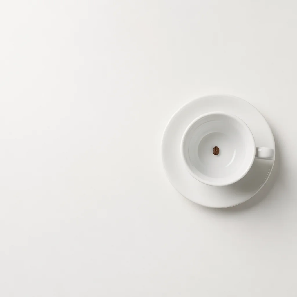 Minimal White Espresso Cup Background