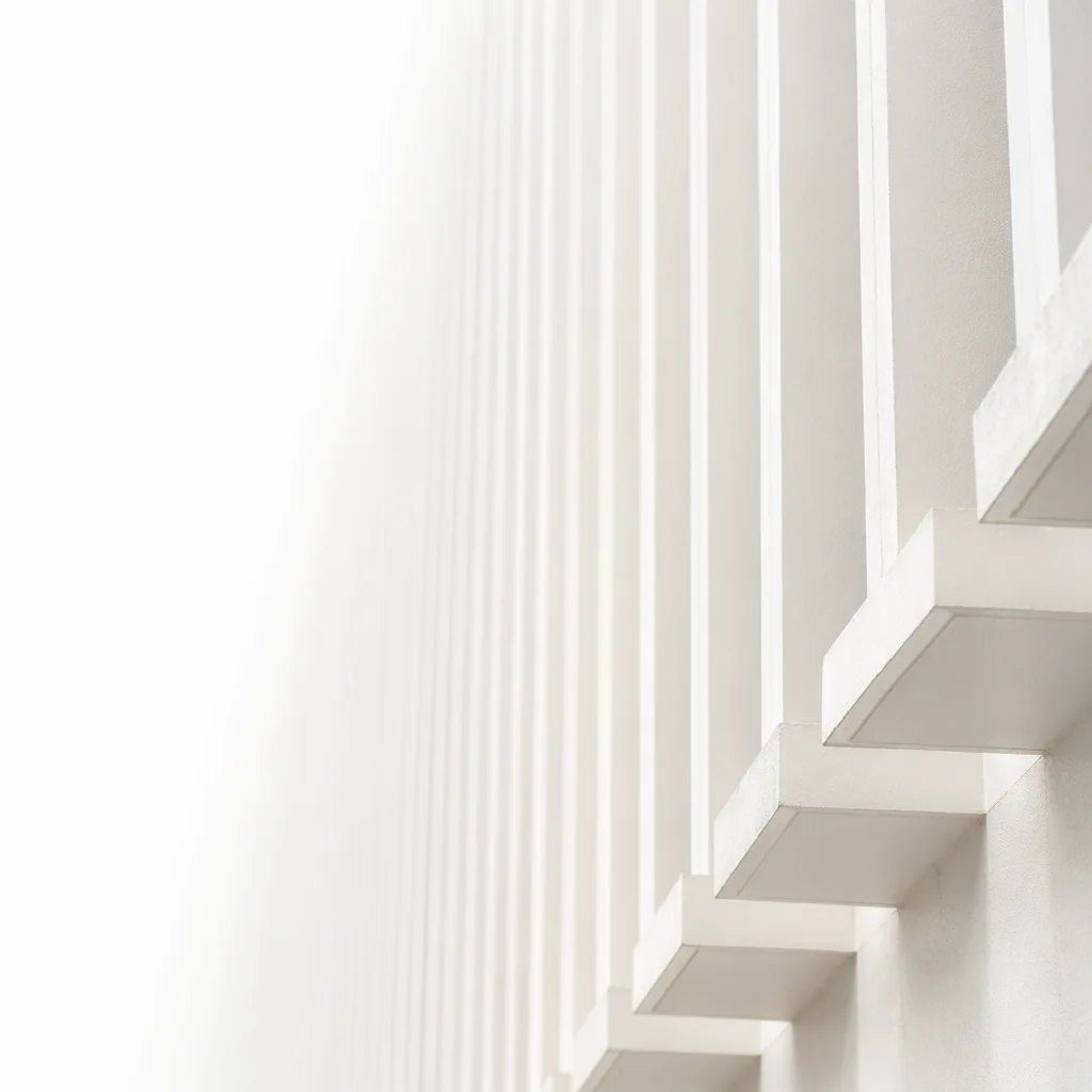 Minimal White Architectural Ribbed Background