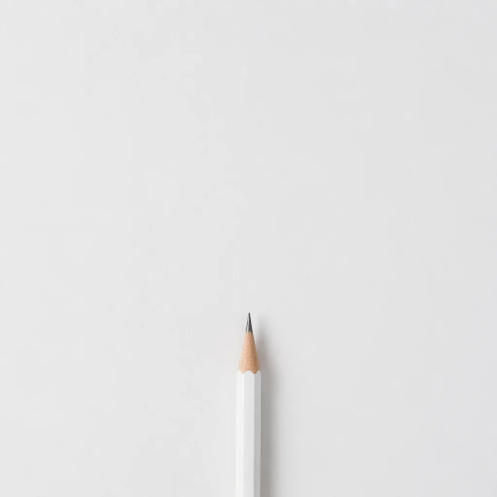 Minimal White Pencil Copy Space Background