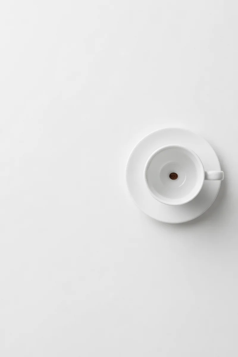 Minimal White Espresso Cup Background