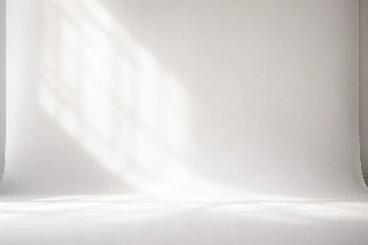 Clean Minimal White Studio Background