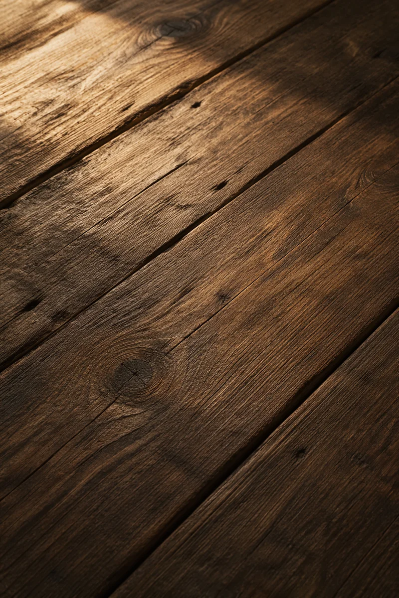 Rustic Brown Wooden Plank Surface