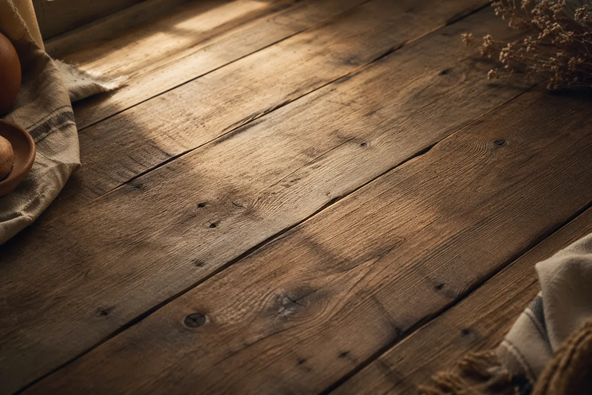 Rustic Brown Wooden Tabletop Background