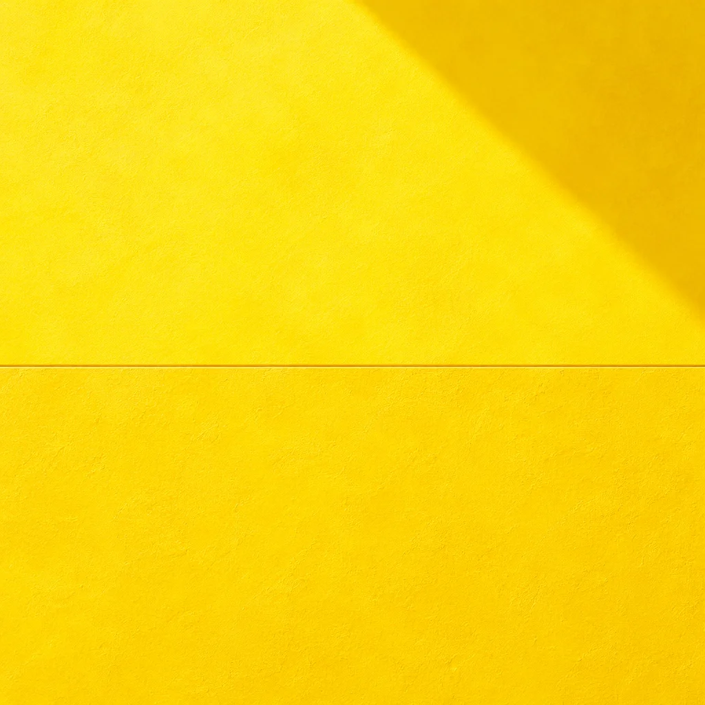 Bright Yellow Minimalist Background with Soft Shadow