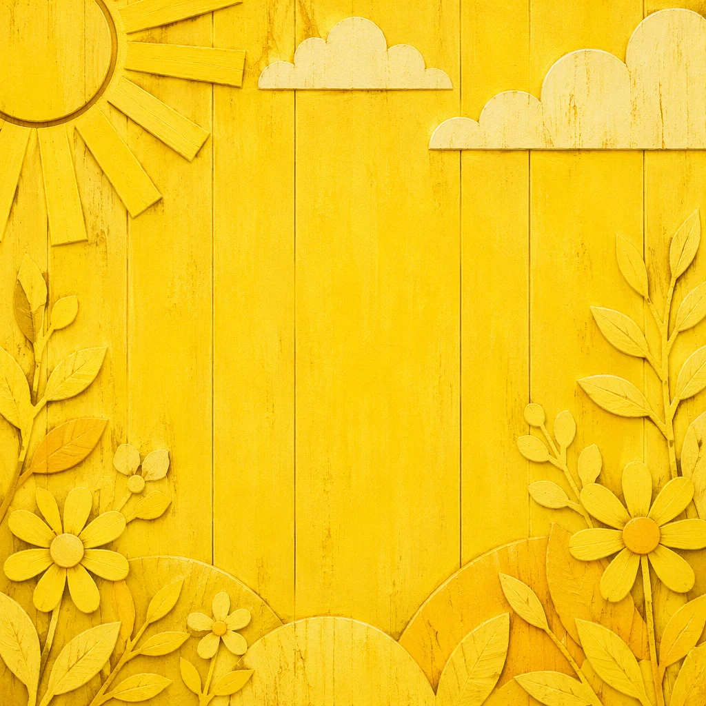 Bright Yellow Grooved Painted Background