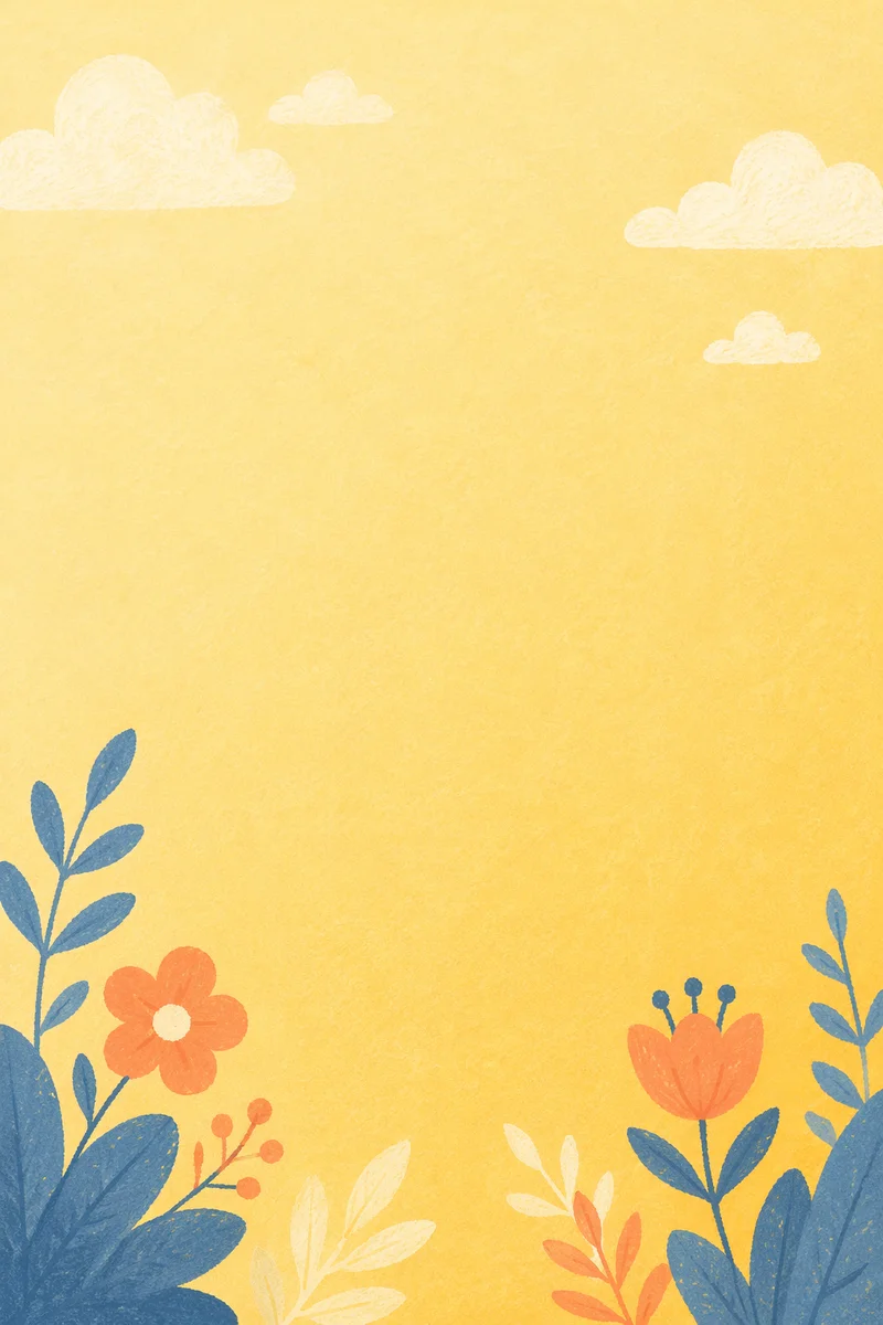 Bright Cheerful Yellow Background with Copy Space