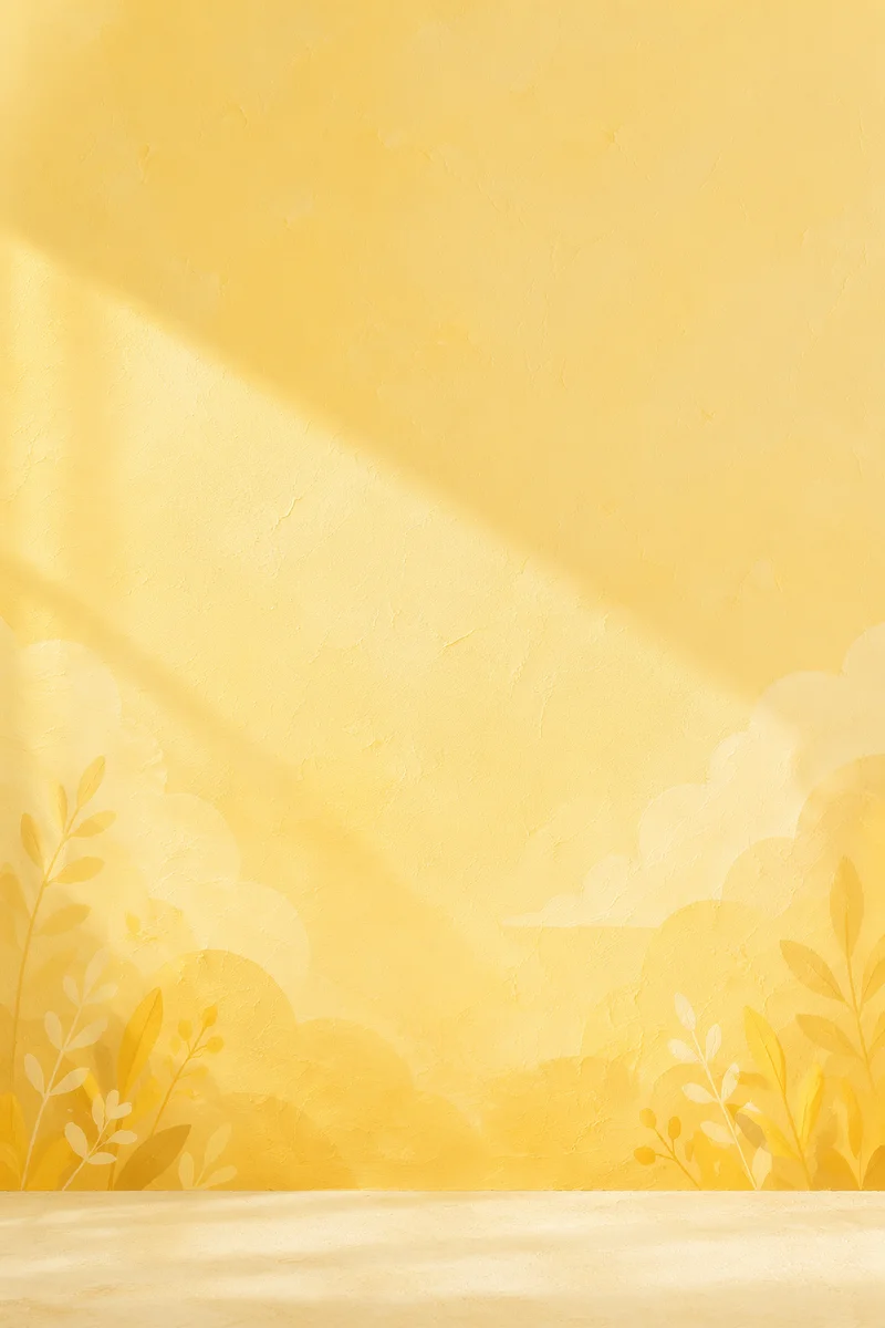 Bright Solid Yellow Studio Wall Background