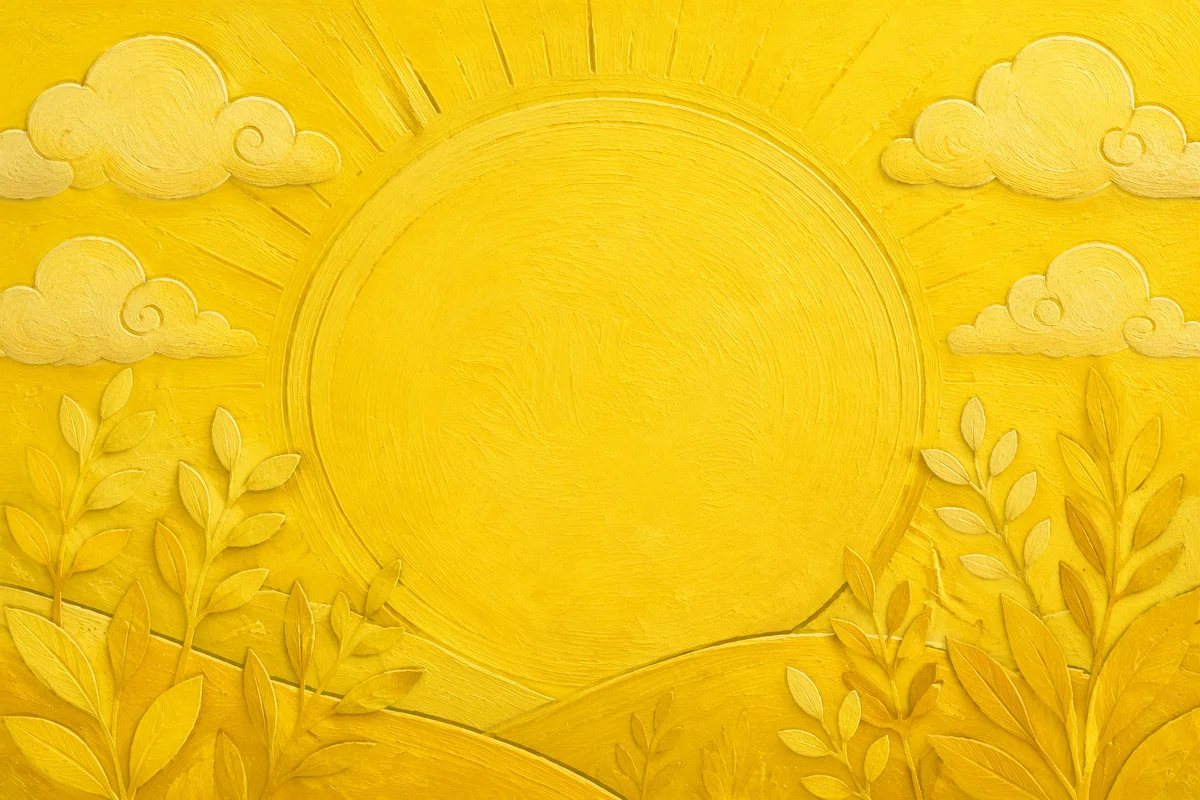 Bright Yellow Grooved Background Texture