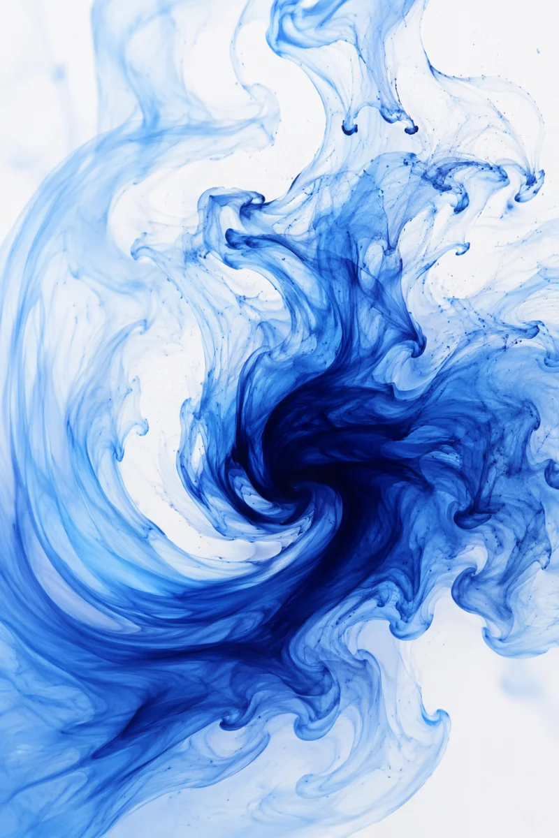 Ethereal Blue Ink Swirl Background